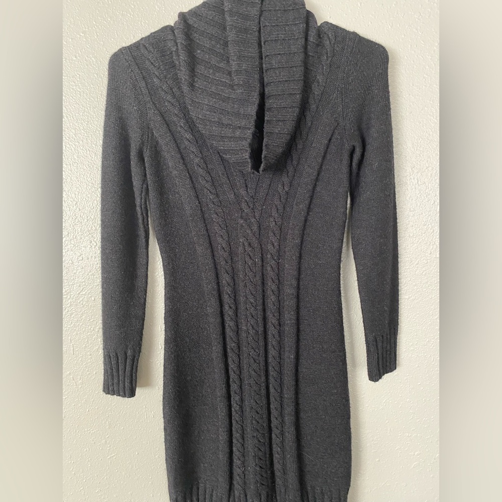 Cynthia Rowley cowl neck sweater dress - black - XS